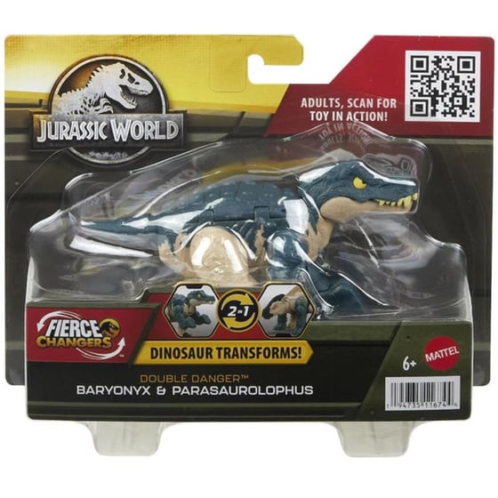 Jurassic World Δεινόσαυροι 2 Σε 1 - Hlp09 Baryonyx - Parasaurolophus image 1