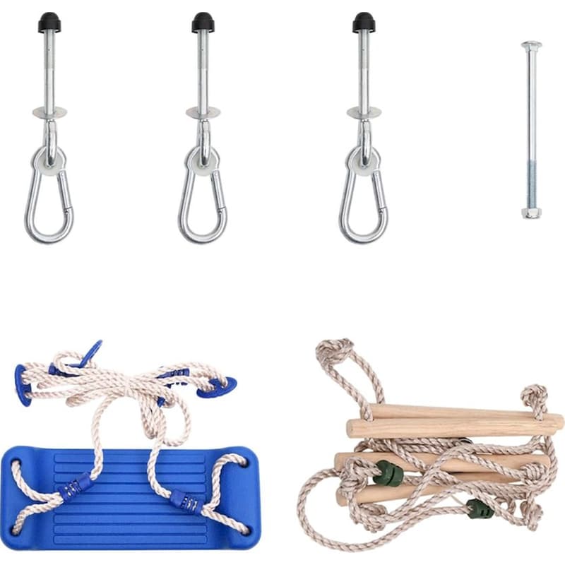 VIDAXL VidaXL Κούνια με Σκάλα Πιασίματα Αναρρίχησης από Πολυαιθυλένιο - Μπλε