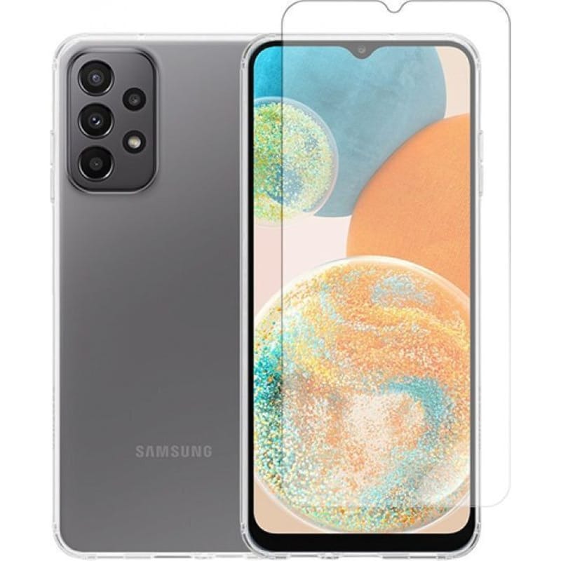 Θήκη + Προστατευτικό οθόνης Samsung Galaxy A23 - Vivid Set TPU Case + Tempered Glass - Transparent