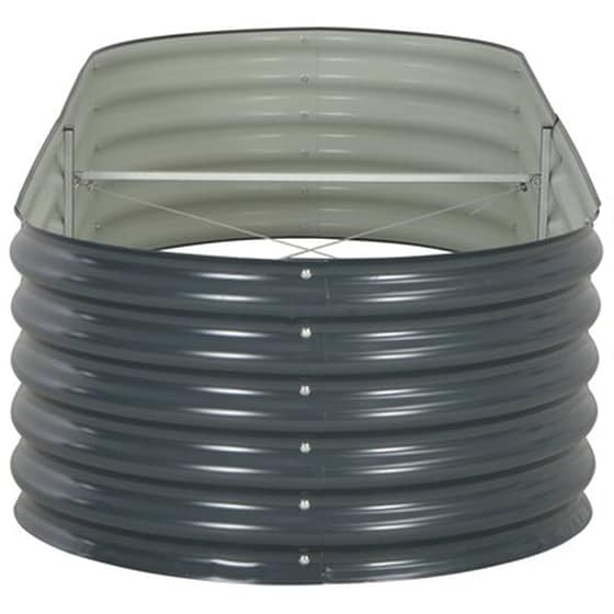 Vidaxl Ζαρντινιέρα Υπερυψωμένη Γκρι 240x80x44 Εκ. Γαλβανισμ. Χάλυβας image 3
