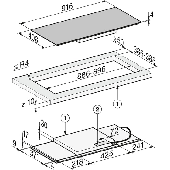 MIELE KM8575 FL 91.6 cm Μαύρο Εστία Επαγωγική Αυτόνομη image 5