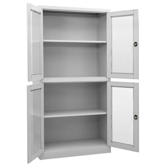 Ντουλάπα Γραφείου VidaXL από Ατσάλι 90x40x180 cm - Ανοιχτό Γκρι image 1