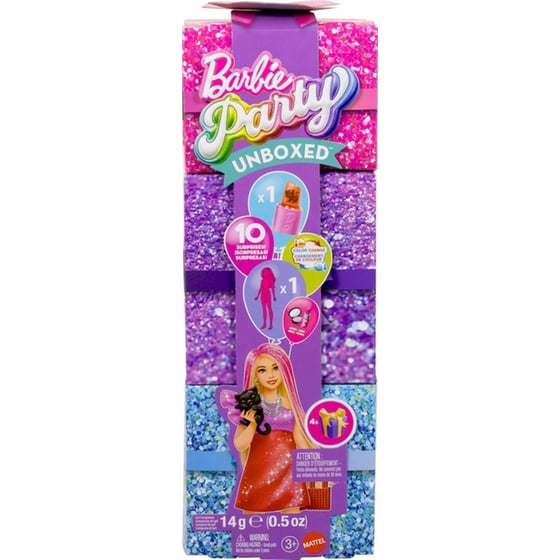 Κούκλα Mattel Barbie Party Unboxed Glam Party Ξανθιά (JFY68) image 0
