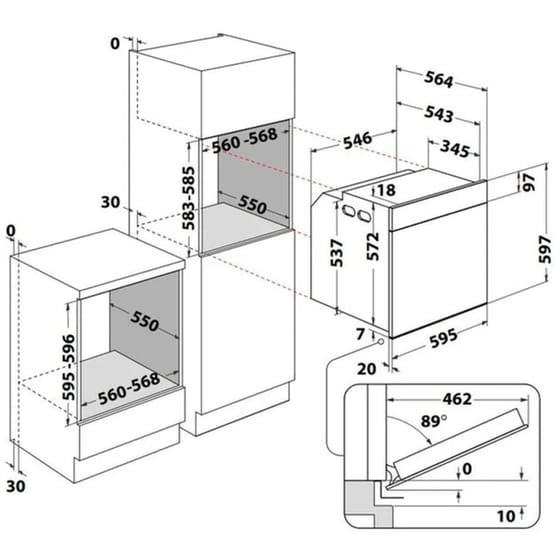 HOTPOINT HAOI5S8PM0XA & HR 632 B 73 Lt Μαύρο Εντοιχιζόμενος Σετ Φούρνος και Εστία image 5