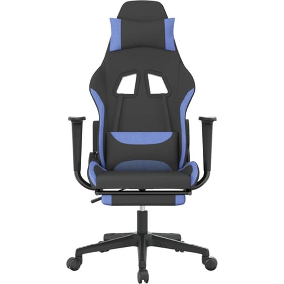 Καρέκλα Gaming VIDAXL 3143749 με Υποπόδιο - Μαύρο image 1