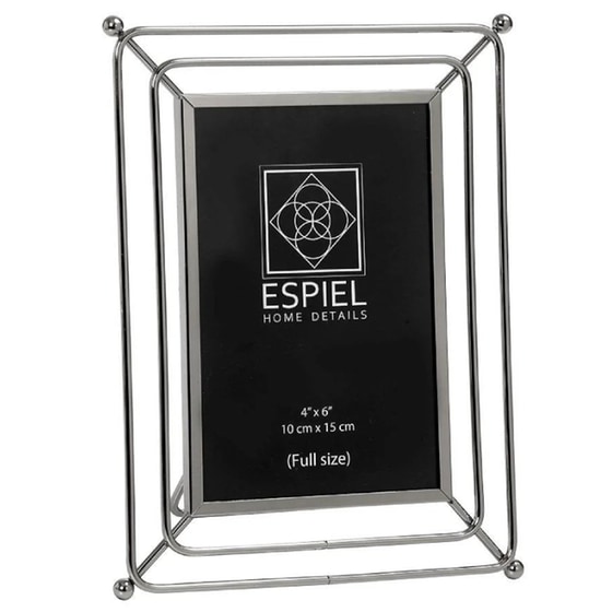 Κορνίζα Espiel Fam409 Μεταλλική 15x20 - Ασημί image 0
