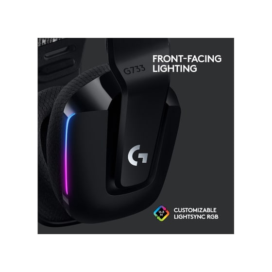 Logitech G G733 Gaming Ασύρματα Ακουστικά USB-C/2.4 GHz με RGB Φωτισμό - Μαύρα image 2