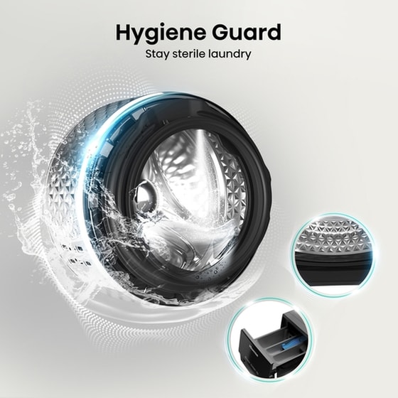 HISENSE WD3S8043BW3 8kg/5kg 1.400 Στροφές με WiFi Λευκό Πλυντήριο Στεγνωτήριο image 10