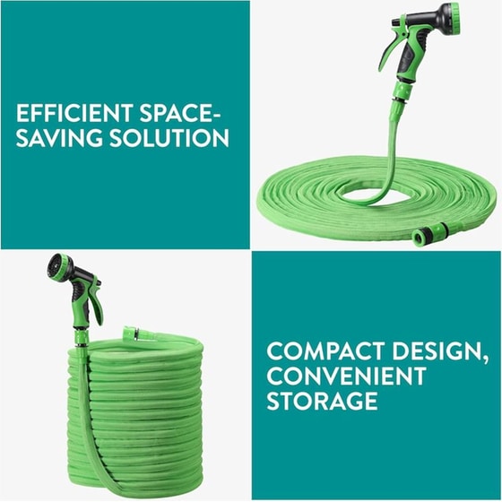 Λάστιχο Ποτίσματος Navaris Flexible Garden Hose Επεκτεινόμενο 11.25-22.5m - Πράσινο image 5