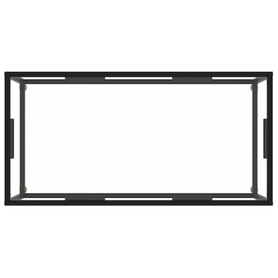 Τραπεζάκι Σαλονιού VidaXL από Ψημένο Γυαλί 100x50x35cm - Μαύρο image 4
