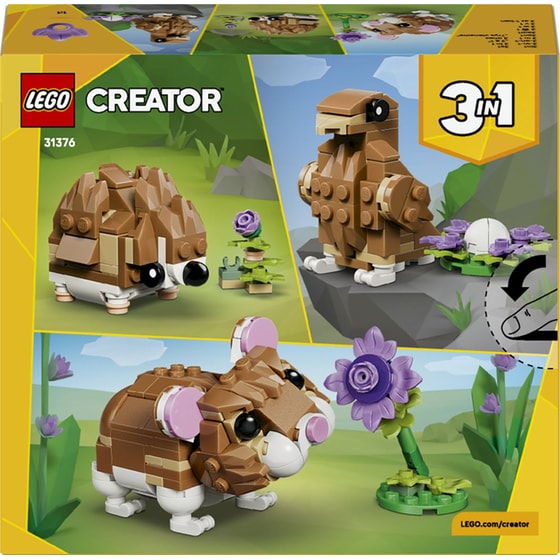 LEGO® Creator 3 σε 1 Χαριτωμένο Χάμστερ με Λουλούδι (31376) image 8