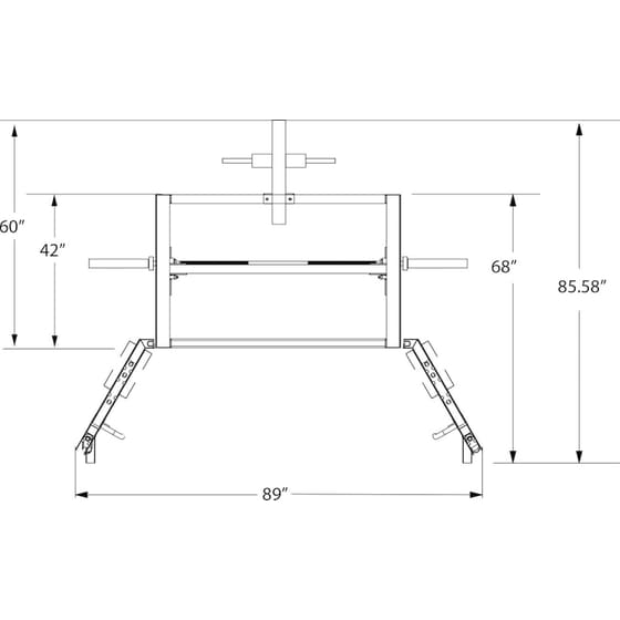 Πολυόργανo Smith Bodycraft the Jones Light Commercial Squat Rack - Γκρι image 2