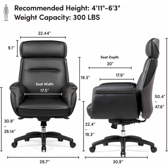 Καρέκλα Γραφείου - Eureka Ergonomic Erk-oc-003-b Royal Black image 4