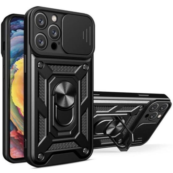 Θήκη Apple iPhone 15 Pro - Bodycell Armor Slide  Ring Holder - Black image 0