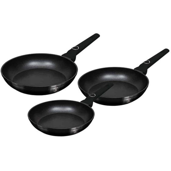 Σετ Τηγάνια BERLINGER HAUS BH-8230 3 τμχ Μαύρο image 0
