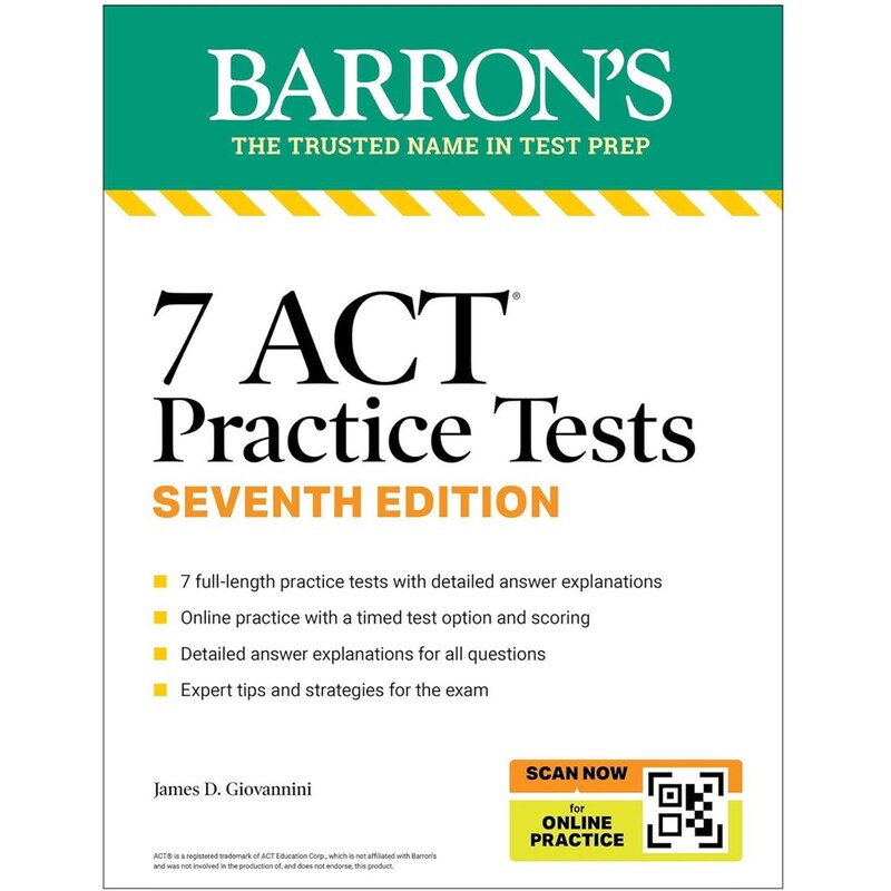 7 ACT Practice Tests, Seventh Edition + Online Practice (2026)