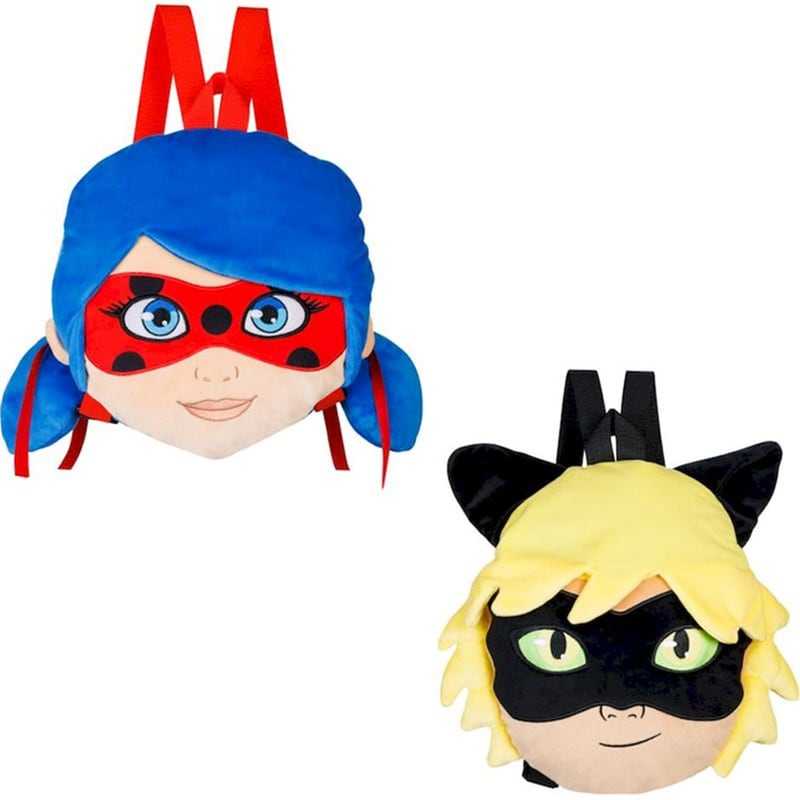 P.M.I. P.m.i. Miraculous Plush Backpacks 30cm (random-2 Characters To Collect-lady Bug/black-cat Noar) (mlb7008)