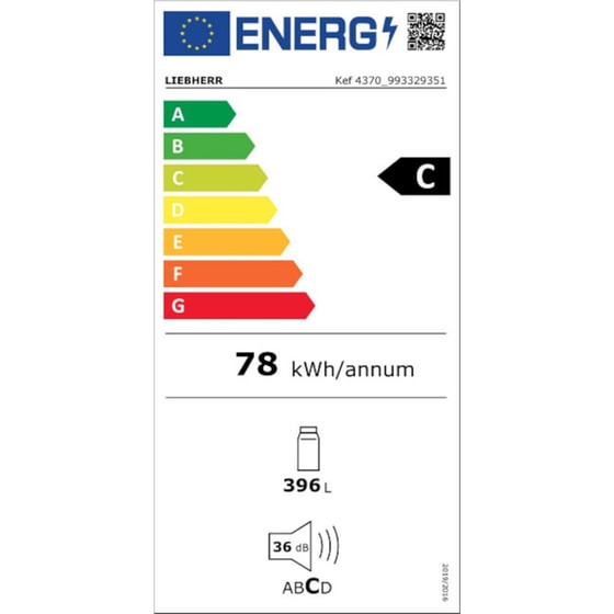 Ψυγείο Μονόπορτο LIEBHERR Kef 4370 Premium 396 Lt - Inox image 5