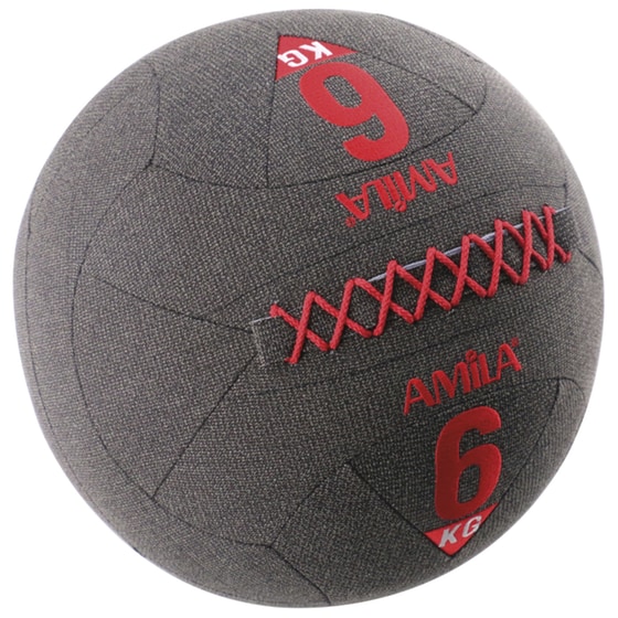 Μπάλα Medicine Amila Wall 94612 Κέβλαρ 6kg Μαύρο - Κόκκινο image 0
