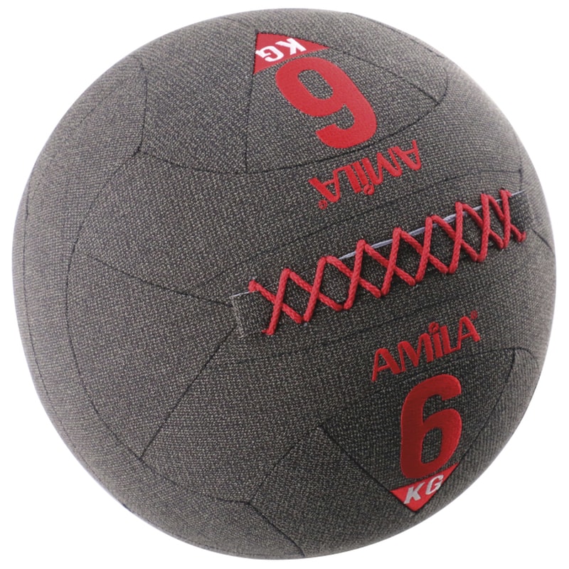 Μπάλα Medicine Amila Wall 94612 Κέβλαρ 6kg Μαύρο - Κόκκινο
