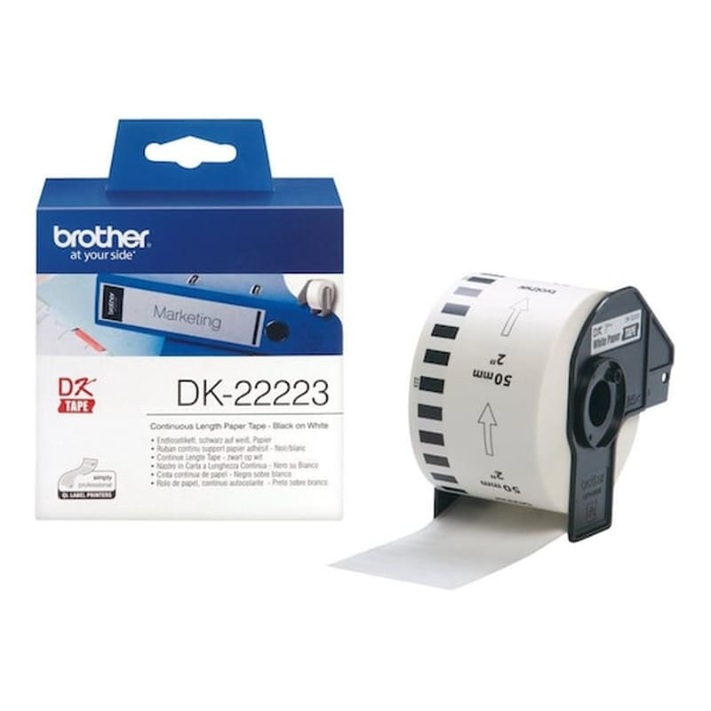 BROTHER Ταινία Ετικετογράφου Brother Dk-22223 - Continuous Labels - 1 Roll (s) - Roll (5 Cm X 30.5 M)