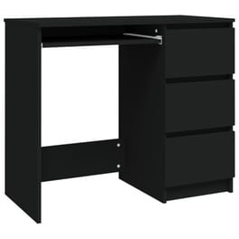 Γραφείο με Συρτάρια VidaXL από Μοριοσανίδα 90x45cm - Μαύρο