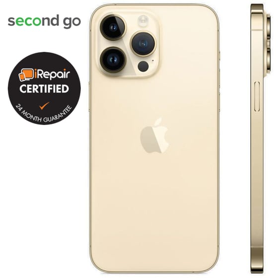 Μεταχειρισμένο Apple iPhone 14 Pro Max 128GB Gold second go Certified by iRepair image 3