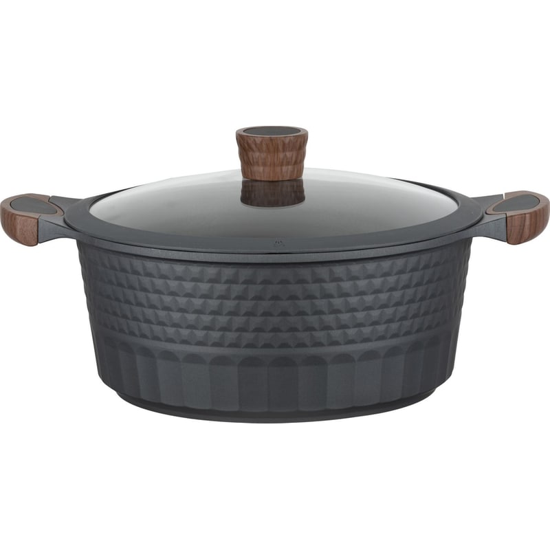 RESTO Κατσαρόλα Βαθιά RESTO Capella-93505 από Χυτό Αλουμίνιο 28 cm 6.6 L Μαύρο