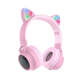 Hoco W27 Cat Ear Ακουστικά Κεφαλής - Ροζ