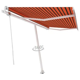 Τέντα Vidaxl Αλουμίνιο Αυτόματη 450x300cm - Πορτοκαλί/Καφέ