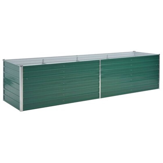 Vidaxl Ζαρντινιέρα Υπερυψωμένη Πράσινη 320x80x77 Εκ. Γαλβαν. Χάλυβας image 3