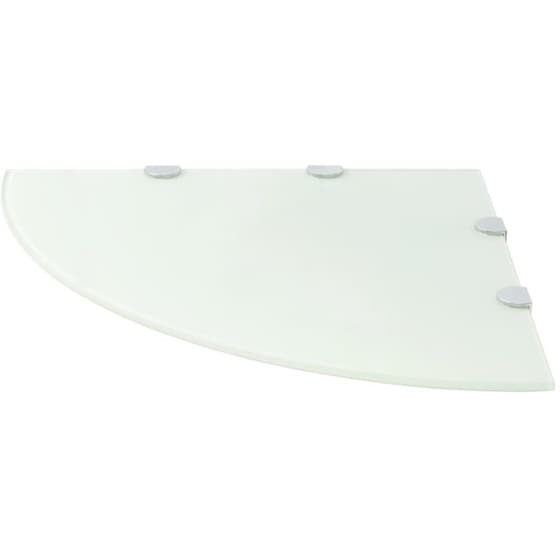 Ράφι Τοίχου VidaXL Γωνιακό από Γυαλί 45x45 cm -Λευκό image 2