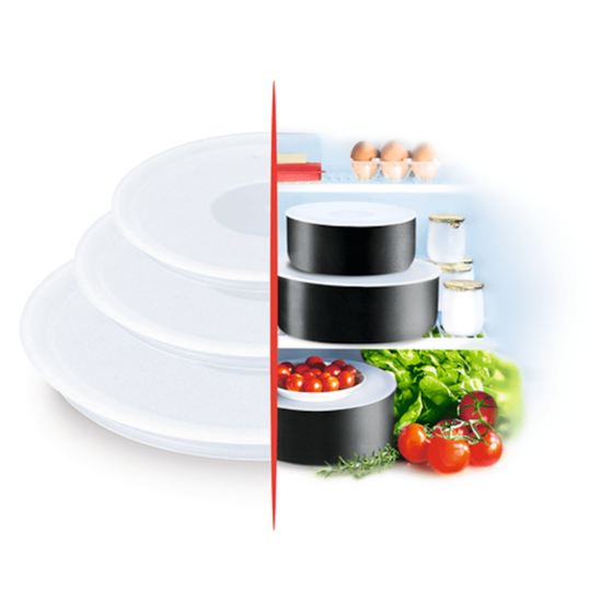 Κάλυμμα Δοχείου από Πλαστικό TEFAL INGENIO Λευκό L90192 3τμχ image 1