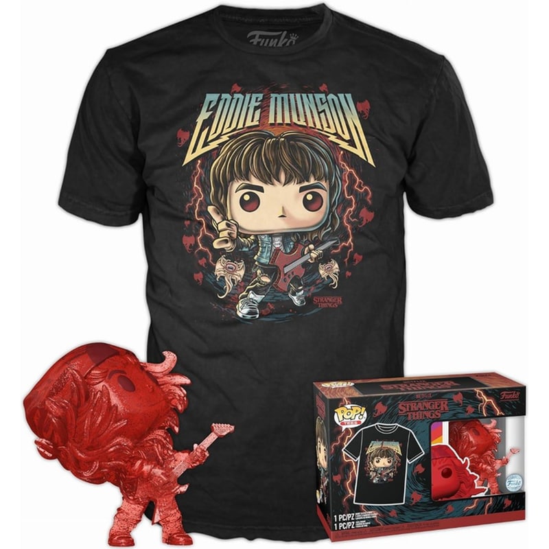 FUNKO Funko Pop! Tees - Stranger Things - Eddie with Guitar