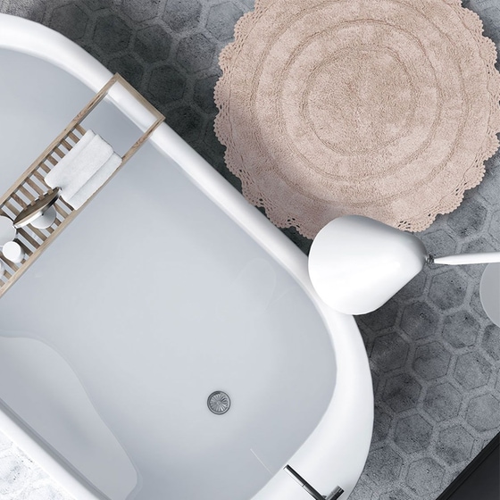 Πατάκι Μπάνιου Das Home Bathmats Colours 0634 Βαμβακερό Φ60cm - Μπεζ image 1
