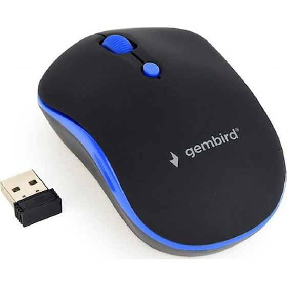 Gembird MUSW-4B-03 Ασύρματο Ποντίκι Μαύρο/Μπλε image 0