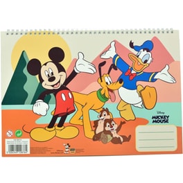 Μπλοκ Ζωγραφικής Gim 23x33 με Αυτοκόλλητα Mickey 40 Φύλλων
