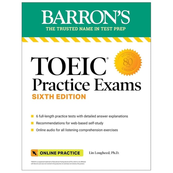 TOEIC Practice Exams: 6 Practice Tests + Online Audio image 0