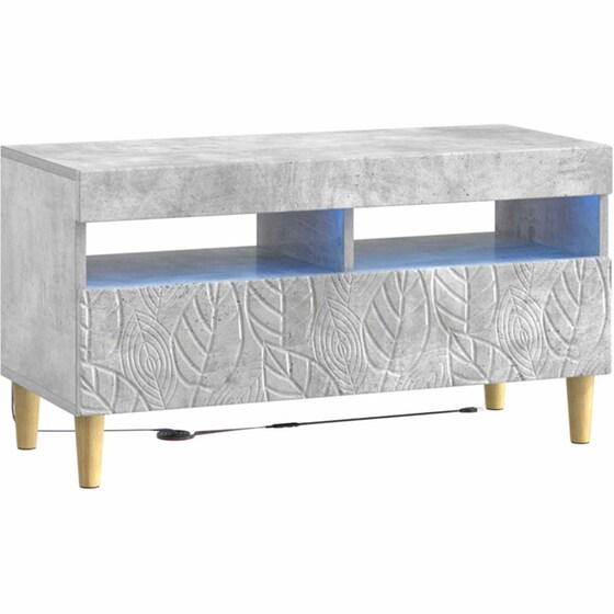 Έπιπλο Τηλεόρασης VidaXL DELFT με LED 3 τμχ 178 x 35 x 43 cm - Γκρι Σκυροδέματος image 4