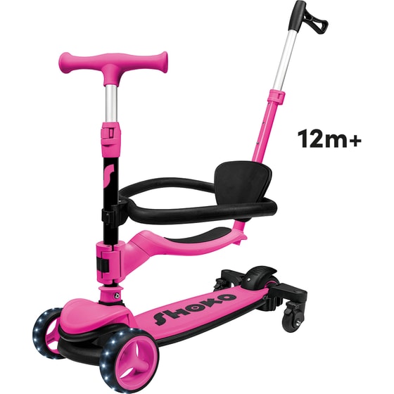Παιδικό Πατίνι Shoko Prime 4 In 1 Plus για 12+ Μηνών - Ροζ image 3