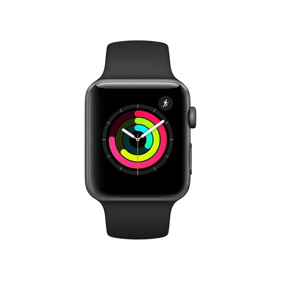 Apple Watch Series 3 42mm Aluminium Space Gray Sport Band Μαύρο image 1