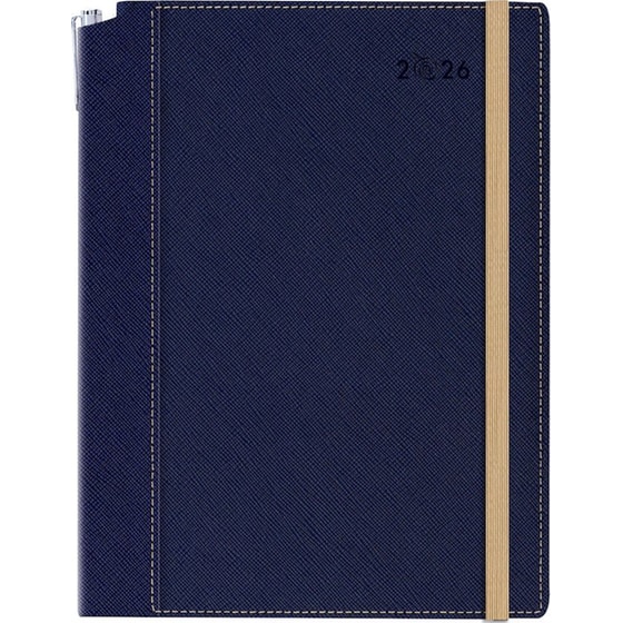 Ημερολόγιο Ημερήσιο 2026 Θεοφύλακτος 12M Borneo Saffiano Μπλε image 0