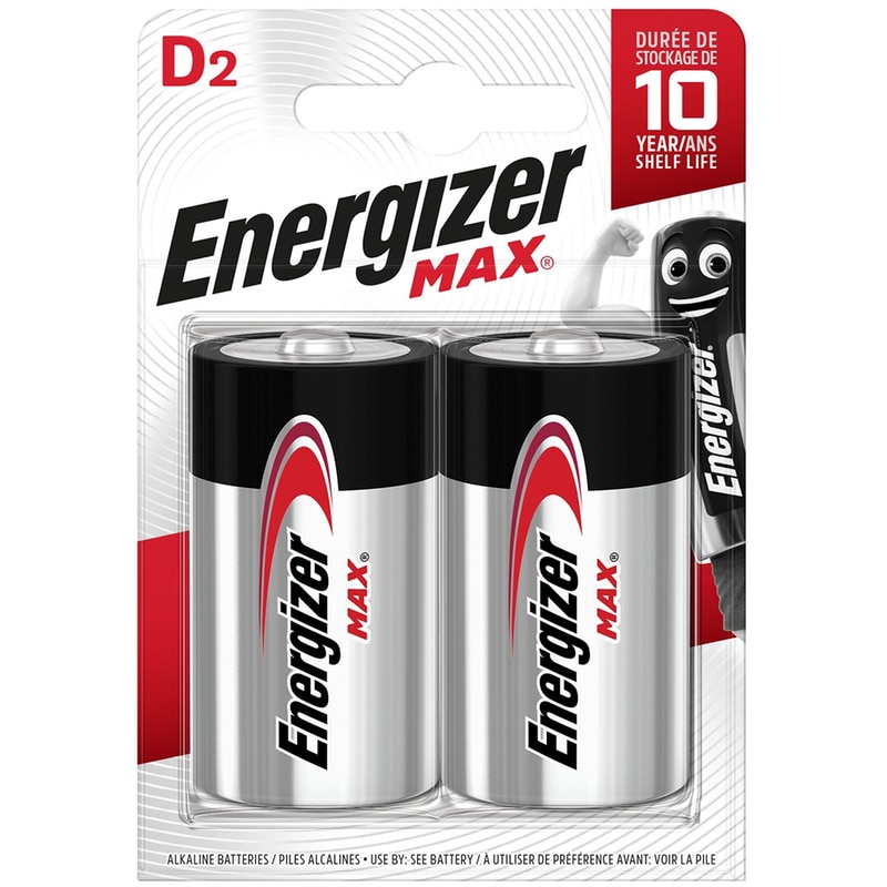 ENERGIZER Energizer Αλκαλικές Μπαταρίες D 1.5V 2τμχ