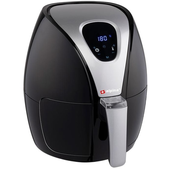 ALPINA 1300-1500 W με Αποσπώμενο Κάδο 2.4 L Μαύρη Φριτέζα Αέρος image 1