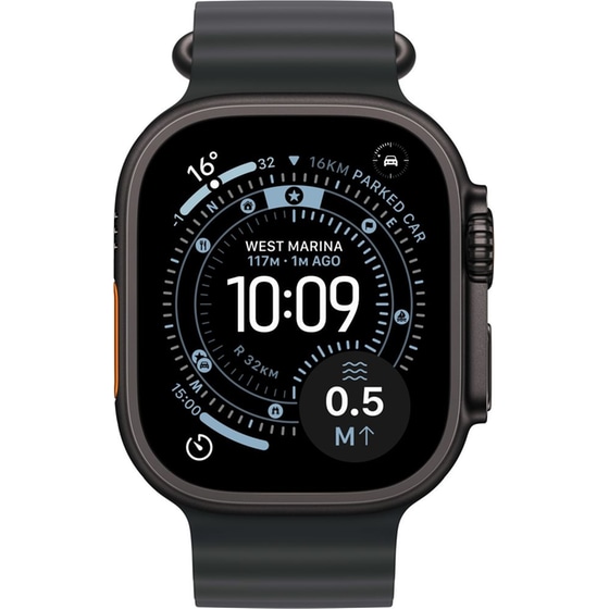 Apple Watch Ultra 3 GPS + Cellular 49mm Black Titanium Case with Black Ocean Band image 1