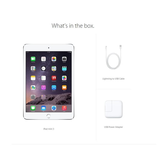 Apple iPad mini 3 - 7.9" 128GB 4G Silver image 3