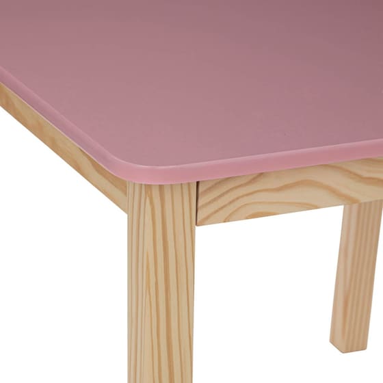 Τραπεζάκι Σαλονιού Spitiship από MDF 60x60x48cm - Μπεζ/Ροζ image 1