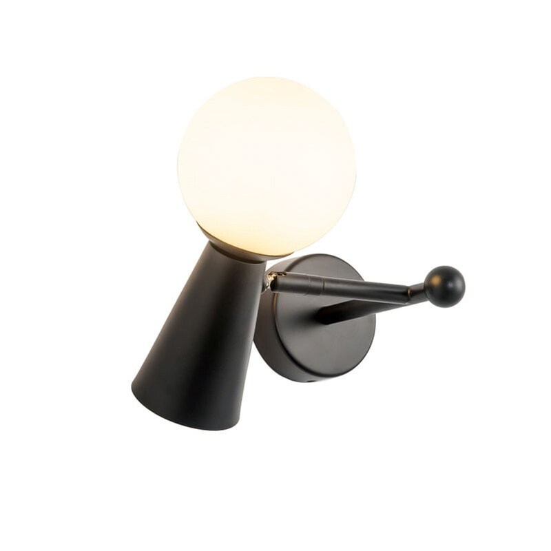 Απλίκα Τοίχου Aca Kimolos Od94201wb Μεταλλική 25x17 cm - Μαύρη