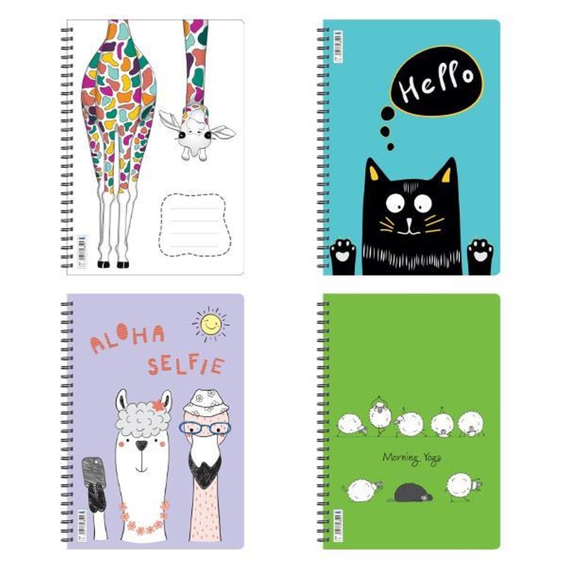 Τετράδιo Σπιράλ Next 3 Θεμάτων 105Φ Funny 105 Φύλλων (1 Τεμάχιο)