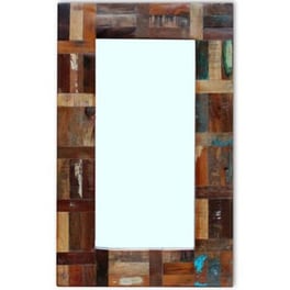 Διακοσμητικός Καθρέφτης Τοίχου VidaXL Ξύλινος 80x50 cm - Καφέ